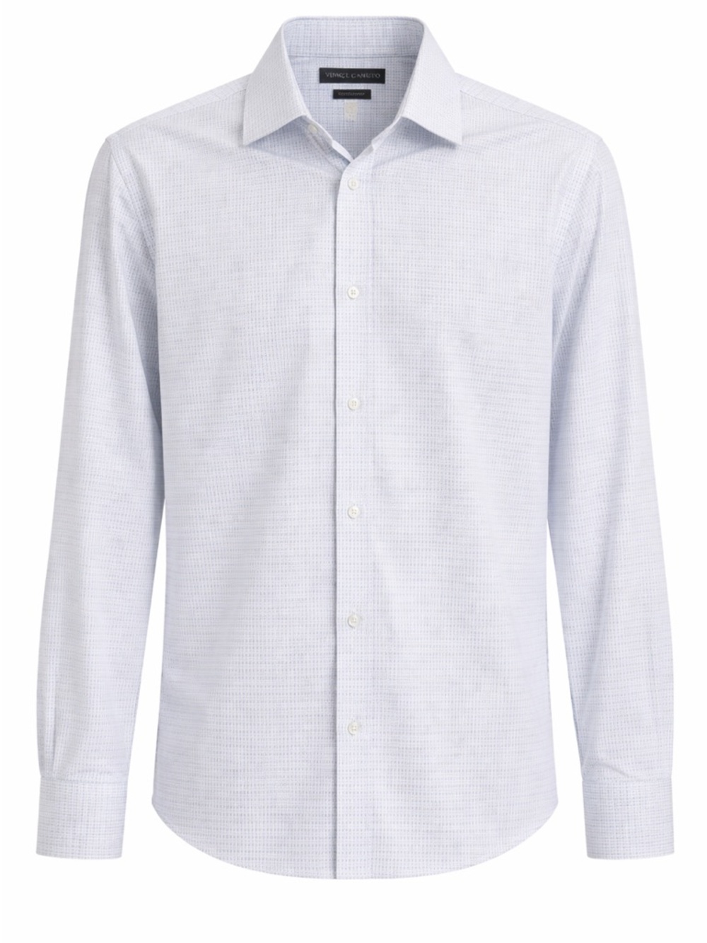 Vince Camuto | L | Slim Fit Light Blue Micro-Pattern Button-Up Shirt